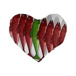 Mackerel military 2 Standard 16  Premium Flano Heart Shape Cushions Front