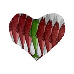 Mackerel military 2 Standard 16  Premium Flano Heart Shape Cushions Back