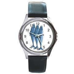 Mackerel Round Metal Watch