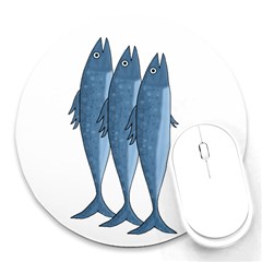 Mackerel Round Mousepads