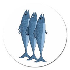 Mackerel Magnet 5  (round)