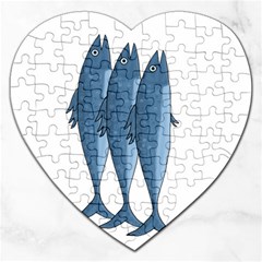 Mackerel Jigsaw Puzzle (heart)