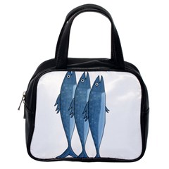 Mackerel Classic Handbags (one Side) by Valentinaart