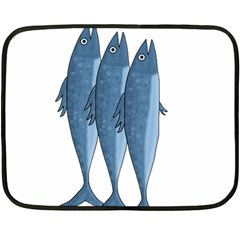 Mackerel Fleece Blanket (mini) by Valentinaart