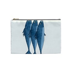 Mackerel Cosmetic Bag (medium)  by Valentinaart