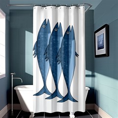 Mackerel Shower Curtain 36  X 72  (stall) 