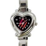 Red fish Heart Italian Charm Watch Front