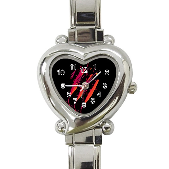 Red fish Heart Italian Charm Watch