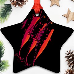 Red Fish Star Ornament (two Sides) 