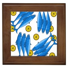 Mackerel Meal 2 Framed Tiles by Valentinaart