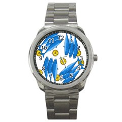 Mackerel Meal 2 Sport Metal Watch by Valentinaart