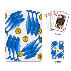 Mackerel Meal 2 Playing Card by Valentinaart