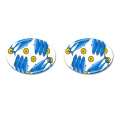 Mackerel Meal 2 Cufflinks (oval) by Valentinaart