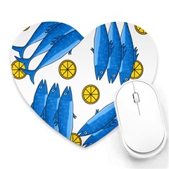 Mackerel Meal 2 Heart Mousepads