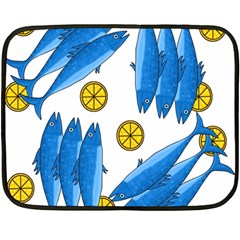 Mackerel Meal 2 Double Sided Fleece Blanket (mini) 