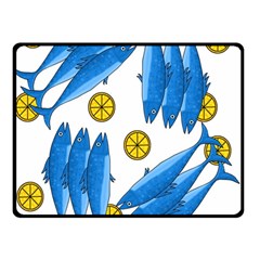 Mackerel Meal 2 Double Sided Fleece Blanket (small)  by Valentinaart