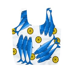 Mackerel Meal 2 Full Print Recycle Bags (m)  by Valentinaart