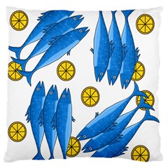 Mackerel Meal 2 Standard Flano Cushion Case (one Side) by Valentinaart