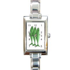 Mackerel - Green Rectangle Italian Charm Watch by Valentinaart