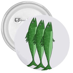 Mackerel - Green 3  Buttons by Valentinaart