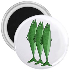 Mackerel - Green 3  Magnets