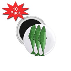 Mackerel - Green 1 75  Magnets (10 Pack) 