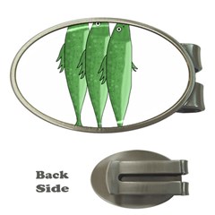 Mackerel - Green Money Clips (oval) 