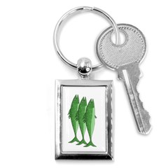 Mackerel - Green Key Chains (rectangle)  by Valentinaart