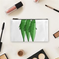 Mackerel - Green Cosmetic Bag (small)  by Valentinaart