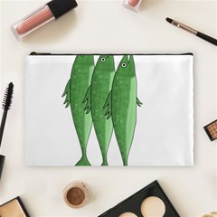 Mackerel - Green Cosmetic Bag (large) 