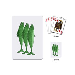 Mackerel - Green Playing Cards (mini)  by Valentinaart