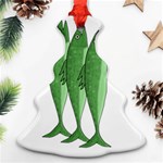 Mackerel - green Christmas Tree Ornament (2 Sides) Back