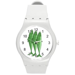 Mackerel - Green Round Plastic Sport Watch (m) by Valentinaart