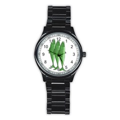 Mackerel - Green Stainless Steel Round Watch