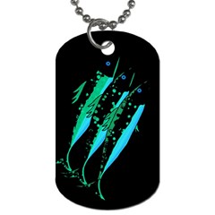 Green Fish Dog Tag (two Sides)