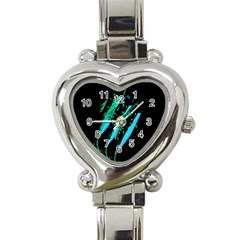 Green Fish Heart Italian Charm Watch by Valentinaart