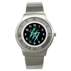 Green Fish Stainless Steel Watch