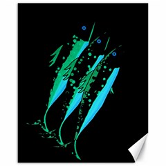 Green Fish Canvas 16  X 20  