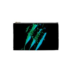 Green Fish Cosmetic Bag (small)  by Valentinaart