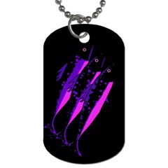 Purple Fish Dog Tag (one Side)