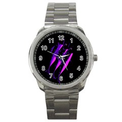 Purple Fish Sport Metal Watch