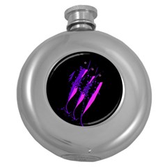 Purple Fish Round Hip Flask (5 Oz)