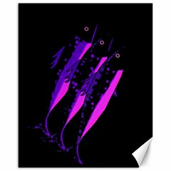 Purple Fish Canvas 16  X 20  