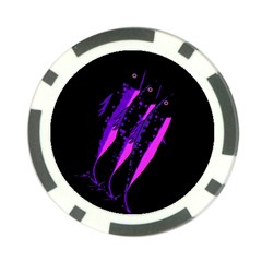 Purple Fish Poker Chip Card Guards