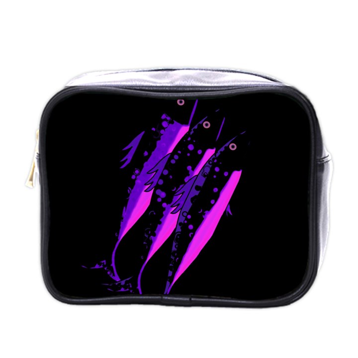 Purple fish Mini Toiletries Bags