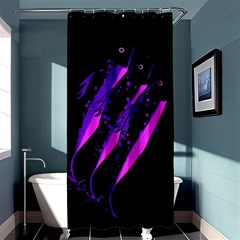 Purple Fish Shower Curtain 36  X 72  (stall) 