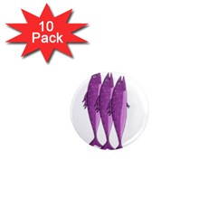 Mackerel - Magenta 1  Mini Magnet (10 Pack)  by Valentinaart