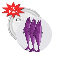 Mackerel - Magenta 2 25  Buttons (10 Pack) 