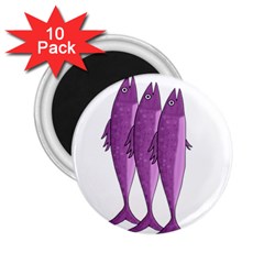 Mackerel - Magenta 2 25  Magnets (10 Pack) 