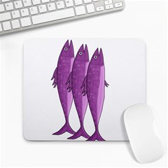 Mackerel - Magenta Large Mousepads